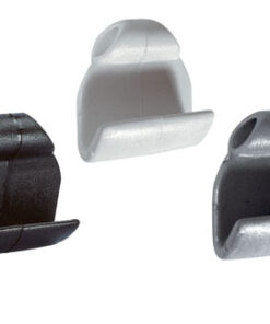 Platte Schokkoord Haak 6/8mm Zwart