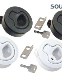Southco CG Push-to-Close vergrendelingssluiting 50x12mm Wit Met Sleutel
