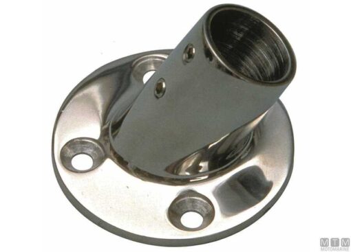 Ronde voet 60 ° gekanteld D25 mm roestvrij staal