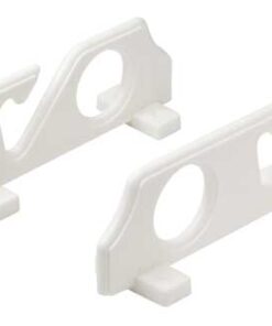 Witte houder voor 2 visstokken 216mm x 73mm