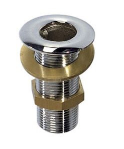 Verchroomd messing thru-hull 1/2"