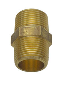Messing Dubbele Nippel M-M 1/4"