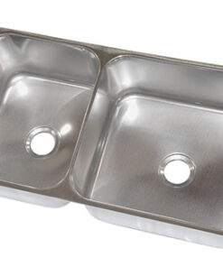 Roestvrijstalen dubbele gootsteen 600 x 325 x H150mm