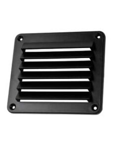 Zwarte kunststof luchtventiel 140 x 124mm