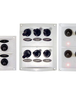 Wit elektrisch paneel met 4 schakelaars 100 x H90 mm