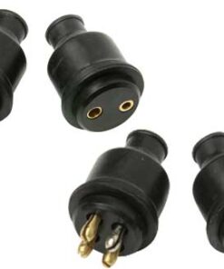 In-line rubber behuizing 4 polen 3A stekker en socket