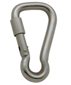 Brede karabijnhaak 6mm schroefslot