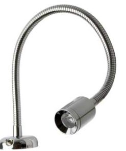 Chroom vergulde messing behuizing en flexibele nek LED kaartlamp 12/24V