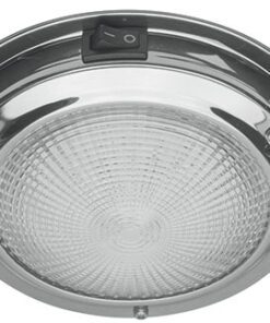 Roestvrijstalen plafondlamp met schakelaar D110