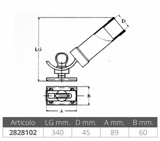Roestvrijstalen Visstokhouder Verstelbaar H370mm D40mm - Afbeelding 2