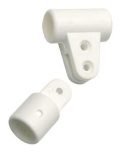 Witte Bimini terminal voor buis 22 mm
