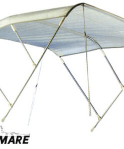 Tessilmare Bimini wit aluminium 3 bogen 150cm lengte x 180cm H140cm