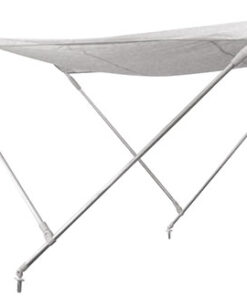Bimini Wit F2 Aluminium 2 bogen 130cm Breedte x 180cm Lengte x 110cm Hoogte