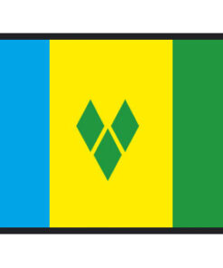 Polyester Vlag San Vicente en Grenadines 20x30cm