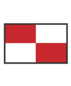 Signaleringsvlaggen : U Uniform 40 x 60 cm