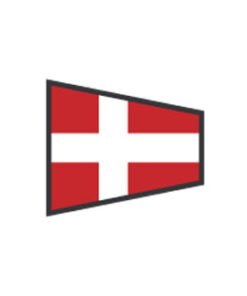 Signaleringsvlaggen : Nummer 4 - 40X60CM