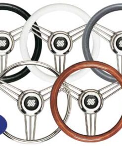 RVS stuurwielen Ultraflex V25 met Polyurethaan Grip Wit 350mm