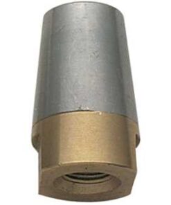 Complete Ogive Anode met geschroefde messing basis voor schacht 40mm