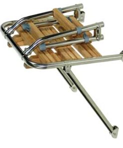 Tinox platform 500x460mm met 3 treden ladder
