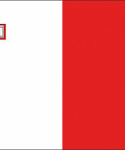 Polyester Vlag van Malta 20x30cm