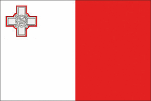 Polyester Vlag van Malta 20x30cm