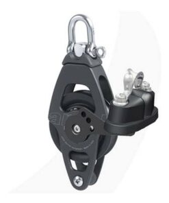 Antal Katrol Enkel Blok met Becket + Cam 50mm (10mm lijn)