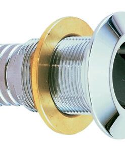 Verchroomd messing thru-hull 1" voor slang 30mm