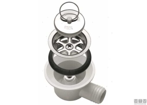 Drainage met bocht voor gootstenen -20mm