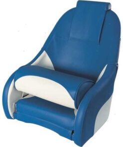 Maritieme Stoel Ocean Wit en Blauw 600 x 550 x H600mm