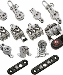 Roestvrijstalen katrol Sprenger Micro Triple met Cam kikker en Becket 19mm voor lijnen tot 6mm