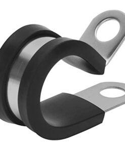 Roestvrijstalen en rubberen klem 30mm