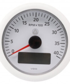 Toerenteller met urenteller VDO View-Line 12V 3000 RPM 85mm Wit