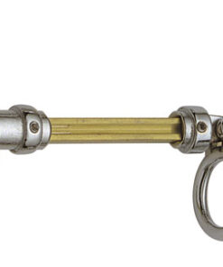 Ovale knop en ring deurhendels 51x26mm Verchroomd messing