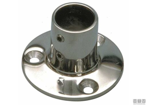 Ronde voet 90 ° recht D22mm roestvrij staal