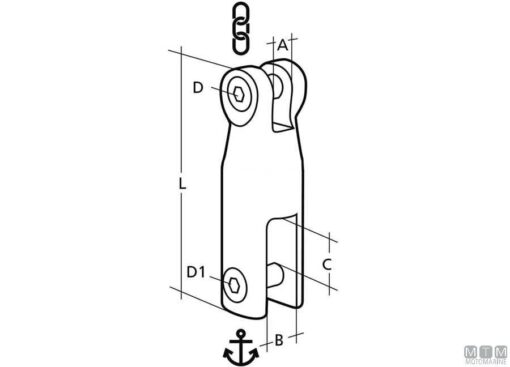 Vaste Ankerconnector voor 10 mm ketting - Afbeelding 2