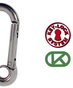 Kong Brede Karabijnhaak 10mm Zijklep met oog