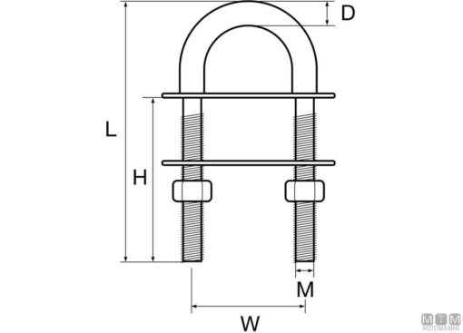 RVS U-Bout S 12x120mm Versterkt - Afbeelding 2