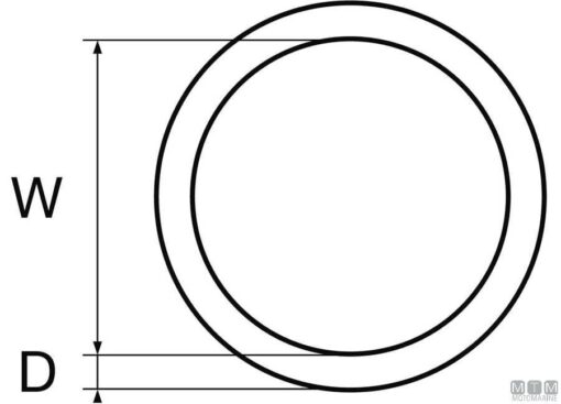 Ronde Ring 8x60mm RVS - Afbeelding 2