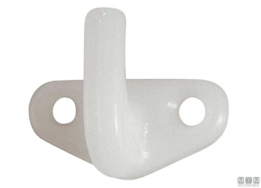 Witte Horizontale Nylon Haak 25 x 32 x 16 mm - Afbeelding 3