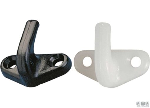 Witte Horizontale Nylon Haak 25 x 32 x 16 mm
