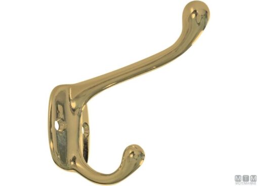 Dubbele Garderobehaken 75x70mm Verchroomde Messing - Afbeelding 2