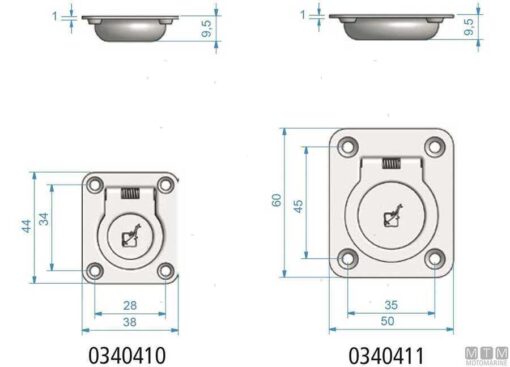 Roca RVS Hefring 38 x 44 mm - Afbeelding 2