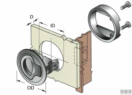 Zwarte Sluitlatch 61mm zonder Sleutel - Afbeelding 2