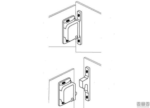 Zwarte Kastvergrendeling 48 x 28 x H14mm - Afbeelding 2