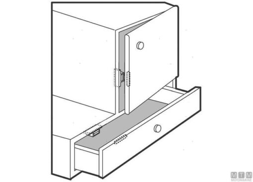 RVS Magnetische Deurstop 53 x 22 x H14mm - Afbeelding 2