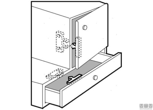 Verchroomde Kastvergrendeling 49x9 mm - Afbeelding 2