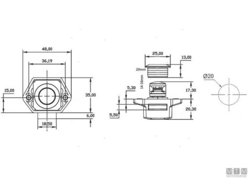 Verchroomde latches 35 x 48mm - Afbeelding 2