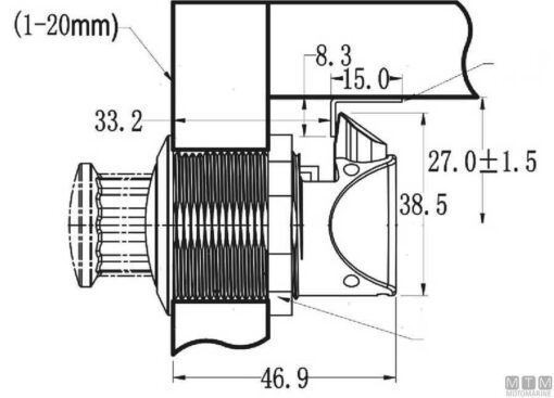 Duw Vergrendelbare Latches 30mm - Afbeelding 2