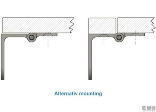 Zwarte Aluminium Scharnier Roca Rakego 60 x 55 mm - Afbeelding 4