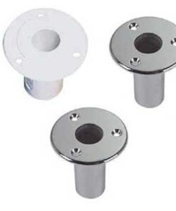 Ingebouwde sockets voor loopbrug 25mm verchroomd messing